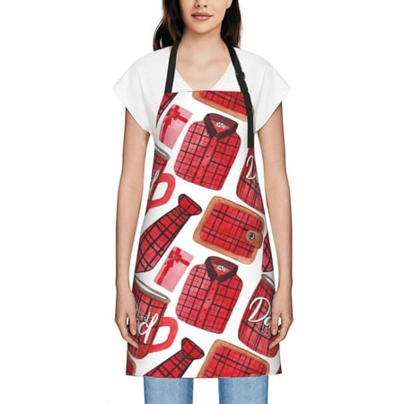

Women S Waterproof Apron Dirt Resistant And Wear-Resistant Adjustable Apron Suitable For Cooking Flower Arrangement Painting Housework Best Dad Ever Purse Mug Tie Plaid Shirt