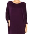 thumbnail image 5 of Women's Casual Loose Fit Long Sleeves Dolman Style Solid Midi Dress, 5 of 7