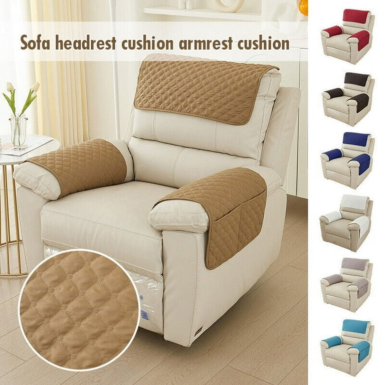 Recliner Slipcovers Chair Arm Covers with Pockets Headrest Sofa Cover 3 4 5Pc Walmart