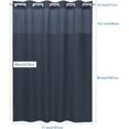 thumbnail image 7 of CAILDANL Grey Shower Curtain and Liner Set - 230GSM Waffle Weave Textured Heavy Duty,Hotel Luxury Weighted Bath Curtain,71W x 74H, 7 of 7