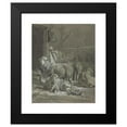 thumbnail image 2 of Charles Emile Jacque 12x14 Black Modern Framed Museum Art Print Titled - Sheep in a Manger, 2 of 5