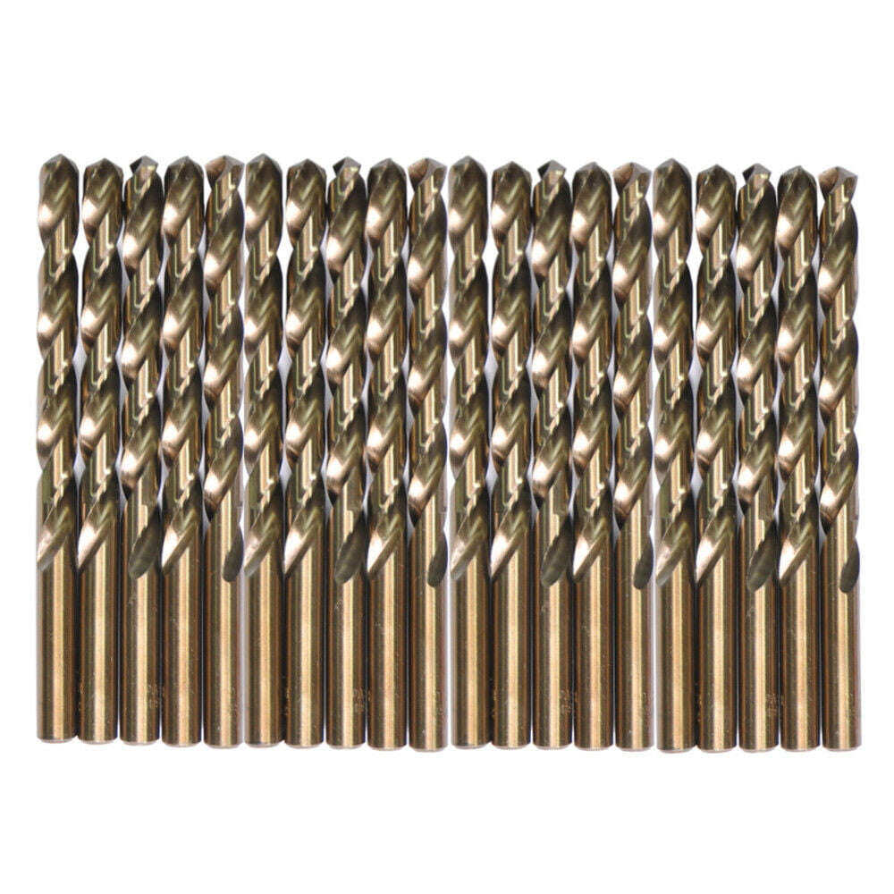 20pcs 1/8" Shank M35 Cobalt Twist Drill Bits For Drilling Stainless Steel