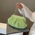 thumbnail image 4 of Bolso Tipo Cartera Tejido Cruzado Paja Playa Femenino Con Correa Desmontable, 4 of 9