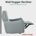 thumbnail image 6 of Wall Hugger Power Recliner Chair, Electric Glider Reclining Armchair for Small Space with USB Port, Blue Gray, 6 of 8