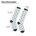 thumbnail image 5 of Balery Flower Leaves Printed Novelty Socks Men's Women's Crew Socks Sports Socks Knee High Socks Cotton Socks Quirky and Cool Socks, 5 of 9