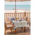 thumbnail image 2 of Outdoor Tablecloth with Umbrella Hole for Patio/Picnic/Party/Camping, 4th of July Floral Waterproof Table Cloth Rectangle Table Cover Washable, Vintage Red Blue Roses Patriotic (60"x 120"), 2 of 8