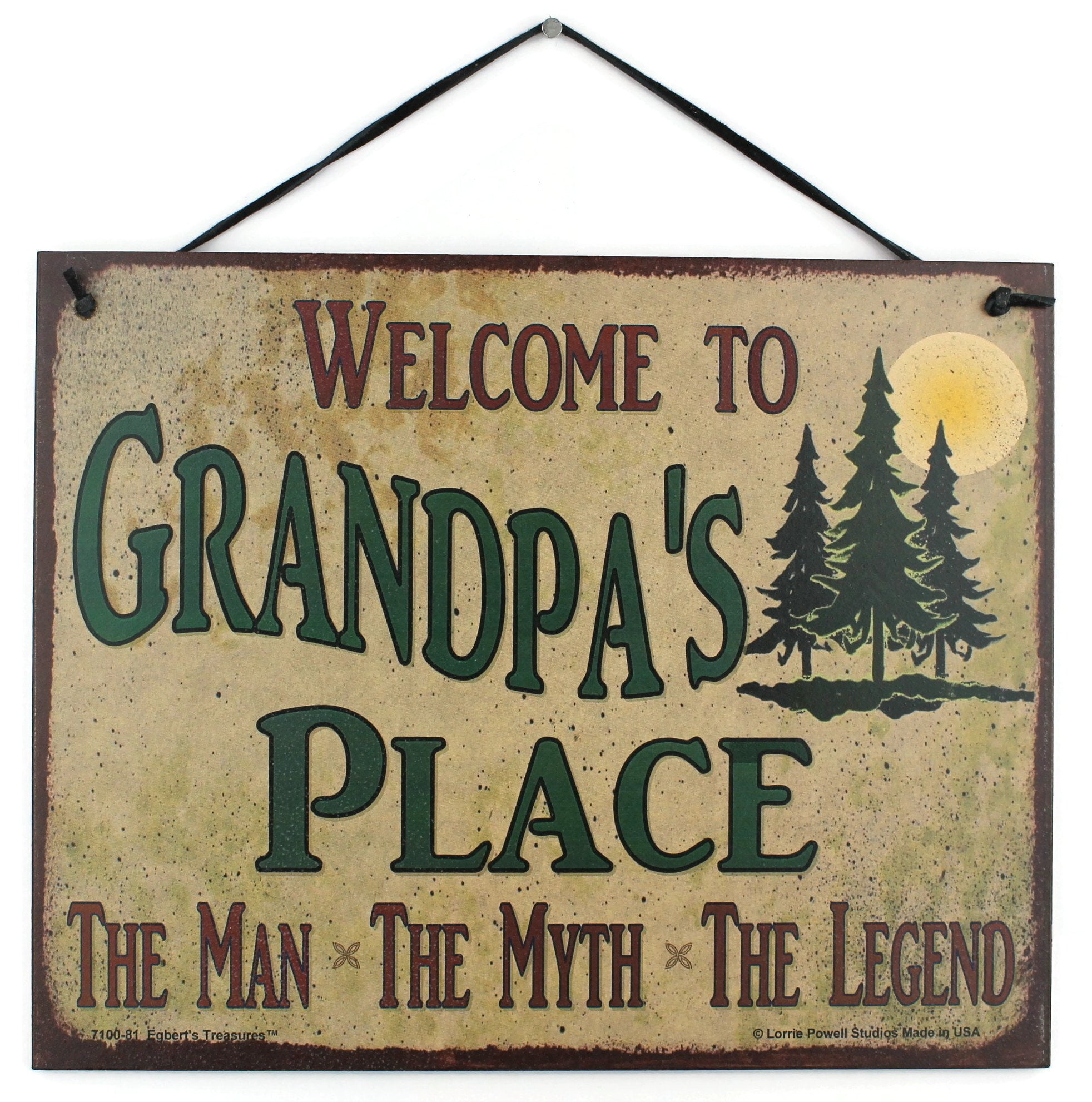 Welcome to PAP'S PLACE 5x8 Sign Man Myth LEGEND Grandpa Grandfather Best Great 1 