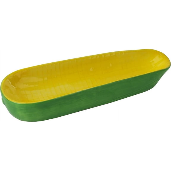 Servette Home Novelty Ceramic 8.5" Corn on The Cob Dish