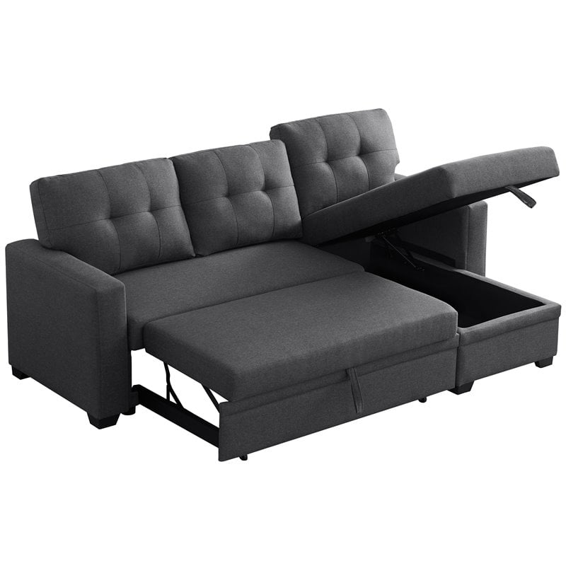 Inflatable Sofa Corner Couch Sectional Design Comfortable Portable Indoor Gray 