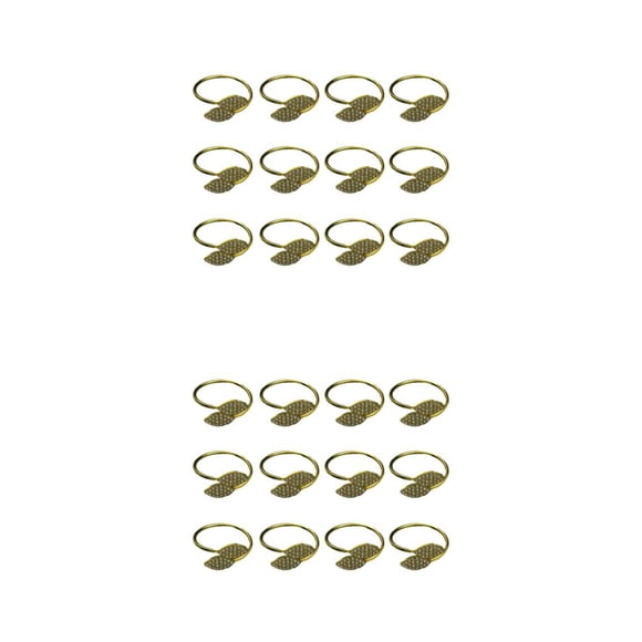 Matsuzay 12 Pieces Home Restaurant Leaf Shaped Ornament Ceremony Portable Ring Rhinestone Napkins Banquet Napkin Decoration Oro 2piezas