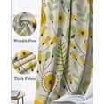 thumbnail image 6 of Abstract Botanical Black Out Curtains 72 Inch Long, Light Blocking Drapes with Black Liner, Vintage Yellow Green Flower Leaf Plant Thermal Blackout Curtains for Bedroom Living Room 52"x72" 2 Panels, 6 of 8