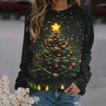 thumbnail image 6 of Tumotour Christmas Sweater for Women Christmas Print Hoodless Sweatshirt Crewneck Long Sleeve Pullover Sweatshirt Tunic Blouse, 6 of 6