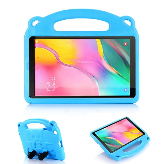 iPad 7th Generation Case for Kids, iPad 10.2 Case Shockproof, Allytech Soft EVA Lightweight Convertible Stand Handle Children Proof Kiddie Todder Friend Cover Case for Apple iPad 10.2" 2019,Blue