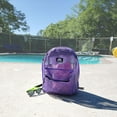 thumbnail image 7 of Solid Color Transparent See Through Mesh Stadium Approved Backpack for Travel and Commuting in Purple, 7 of 7