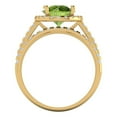 thumbnail image 4 of Clara Pucci 14K Yellow Gold 2.52 Natural Peridot Engraveable Engagement Ring + Wedding Band Set, 4 of 7