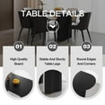 thumbnail image 6 of QEZEOM 63" Dining Table Set for 4, Dining Room Table and 4 Chairs Set,5 Piece Modern Dining Table Set, Kitchen Table with Chairs Set for Dining Room Furntiture, Black, 6 of 8