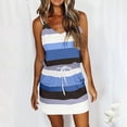 thumbnail image 2 of B91xZ Travail Robes pour les Femmes Occasionnels Robe Longue Robe Longue Sans Manches Fendue Maxi Robes, Bleu Clair, 2 of 4