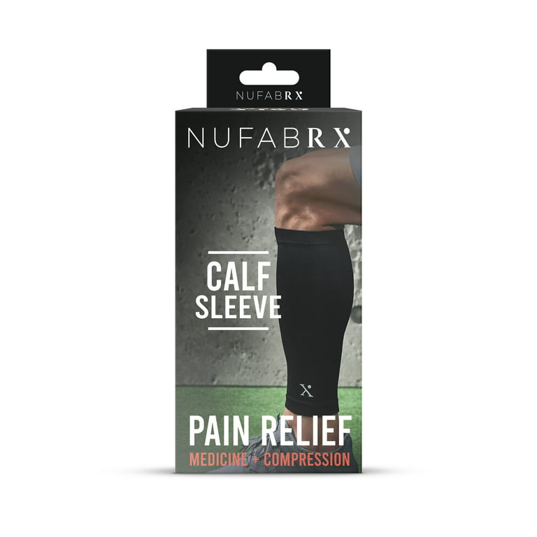 Nufabrx Pain Relieving Calf Compression Sleeve, For Men & Women