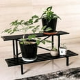 thumbnail image 2 of Zhongma 45.67 in x 17.5 in x 14 in 2-Tier Black Metal Plant Stand with Rustproof, 2 of 6