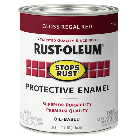 2-Pack of 1 qt Rust-Oleum 7765502 Regal Red Stops Rust Protective Enamel