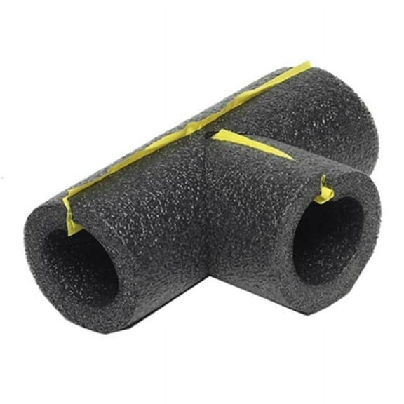 0.75 in. Polyethylene Foam Tee Pipe Insulation, Grey