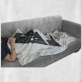 thumbnail image 6 of Saying Soft Flannel Fleece Throw Blanket, Grungy Vintage Snowy Mountain Tops Illustration with Blizzard Effects, Cozy Plush for Indoor and Outdoor Use, 50" x 70", Grey White, by Ambesonne, 6 of 6