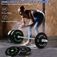 thumbnail image 3 of BalanceFrom Olympic Bumper Plate Weight Plate with Steel Hub, Black, 160 lbs Set, Multiple Packages, 3 of 12