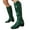 Green, variant on Knee High Boots Women Square Toe Chunky Heel Fashion Faux Patent Leather Back Zipper Mid Calf Booties