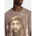 thumbnail image 4 of Tupac Men's and Big Men's Crewneck Sweatshirt with Long Sleeves, Sizes XS-3XL, 4 of 5