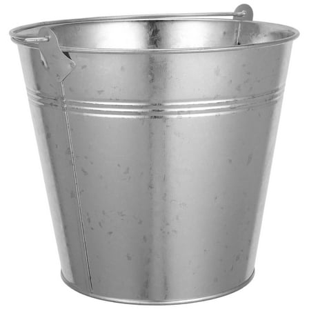Luxshiny Iron Flower Bucket with Handle Compact Metal Bucket for Versatile Use