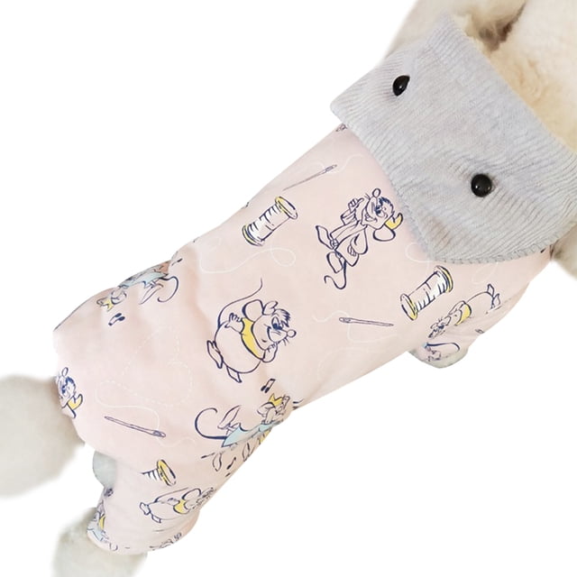 Abrigo de algodón para mascotas lindo perro de dibujos animados ropa de otoño e invierno mascota cuatro patas ropa gruesa MFZFUKR xl
