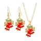 thumbnail image 3 of 3x Conjunto de Collar Y Aretes de Navidad Conjunto de Joyería de Navidad para Mujer para Regalos de Fiesta de Aniversario Día de San Valentín Cumpleañ 3 piezas, 3 of 8