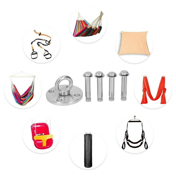 Swing Hanger, Stainless Steel Swing Hook Heavy Duty Yoga Swing Ceiling Mount Bracket Over 1000lb Capacity for Indoor Outdoor Playground Yoga Hammock Chair Heavy Bag Sandbag