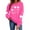 Hot Pink, variant on FAWUUDO Valentines Day Shirts Women Valentine Crewneck Sweatshirts Love Heart Sweatshirt Valentine's Long Sleeve Tops Pink M