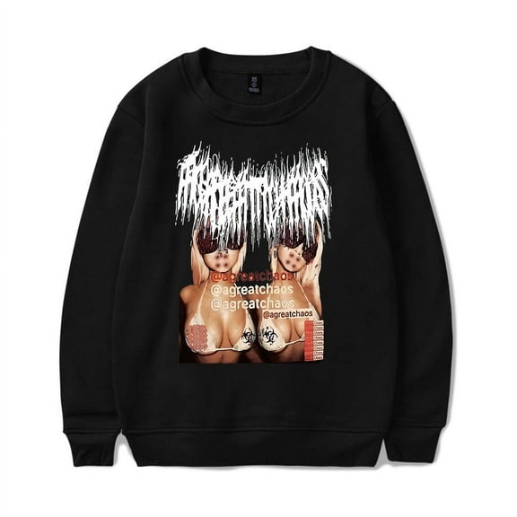 Ken Carson Merch Sweatshirt agreatchaos Long Sleeve A Great Chaos World Tour Merch Women Mens Streetwear Rapper Hip Hop Clothes