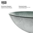 thumbnail image 3 of VIGO Glass Round Vessel Bathroom Sink in Silver with Linus Faucet and Pop-Up Drain in Chrome, 3 of 10