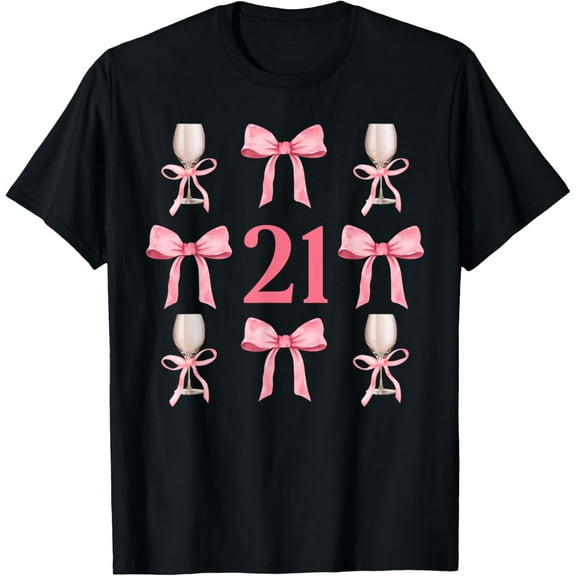 Pink Bow Cute Coquette 21 Year Old Birthday Gift