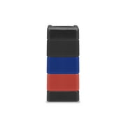 Stakz 3-in-1 Stackable Pre-inked Message Stamp - Original, Copy, Sign Here messages Included - 3 ink colors