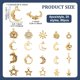 thumbnail image 3 of 80 piezas de 20 estilos de dijes de la serie Sol, Luna y Estrella, colgantes de estilo tibetano, pequeños colgantes dorados para pulseras, collares y joyas., 3 of 5