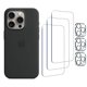 thumbnail image 3 of Funda de silicona para iPhone 15 Pro con Magsafe de 6.1" (negra), 3 protectores de pantalla y 3 protectores de lente., 3 of 5