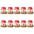 thumbnail image 1 of Bearachild Mushroom House Artificial Mini Atractivo Jardín Decoración Micro-Paisaje Hada Miniatura Casas Dormitorio Carnosidad Patio Decoración Rojo Bearachild HA074839-01, 1 of 6