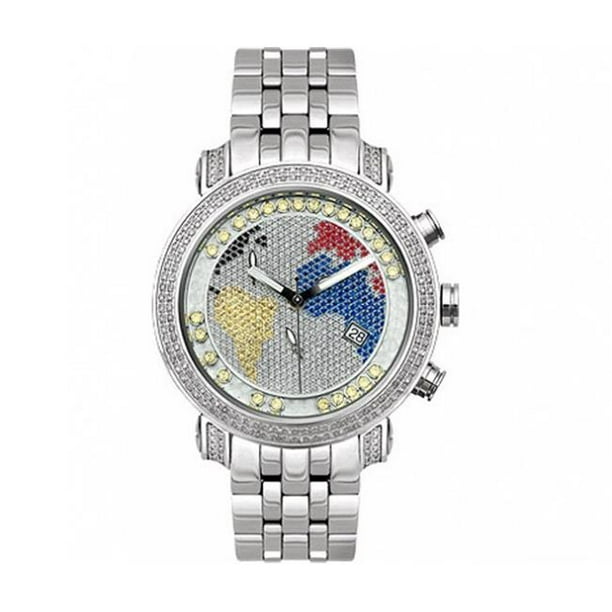 Joe Rodeo - Joe Rodeo JTM14 Tyler Diamond Watch, Silver Dial with Silver Band - Walmart.com