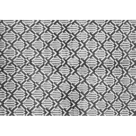 Ahgly Company Indoor Rectangle Abstract Gray Modern Area Rugs, 7' x 10'