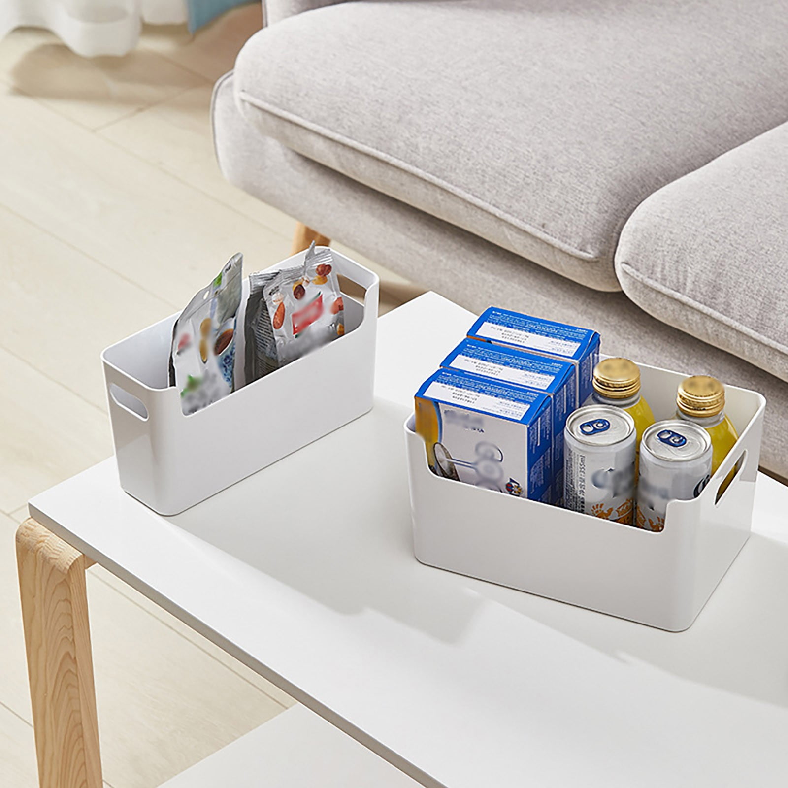 LYINGF Clear Art Storage Box Craft Organizer, Folding Tool Box with Handle for Art and Crafts, Sewing Supplies Organizer for Home School Office and Travel
