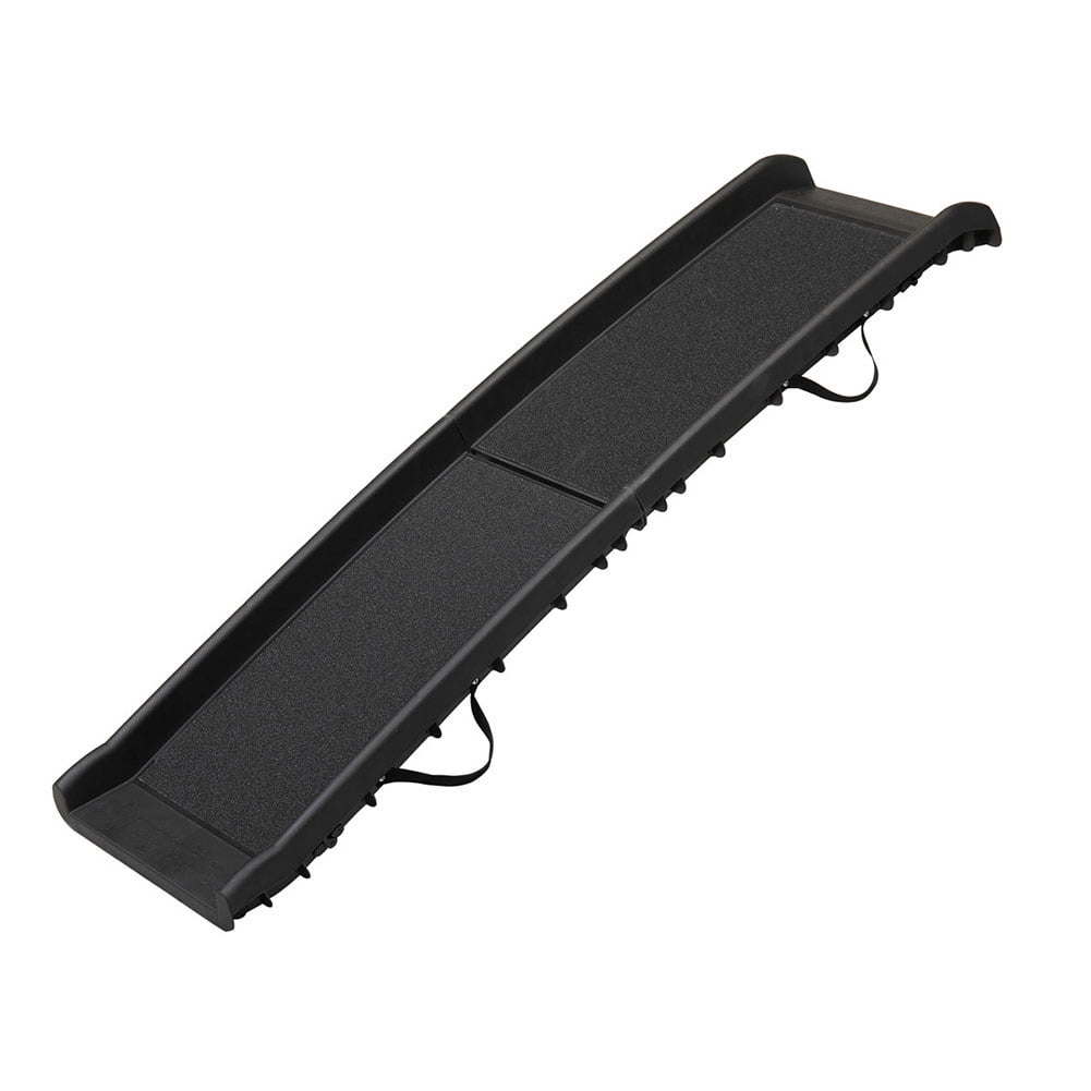 Pefilos 62" Portable Foldable Pet Ramp with Siderails, Non-Slip for Large Dogs Cats Black Pefilos 62" Portable Foldable Pet Ramp with Siderails, Non-Slip for Large Dogs Cats Black