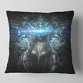 thumbnail image 2 of Designart Woman Suit with Relief - Abstract Throw Pillow - 16x16, 2 of 5