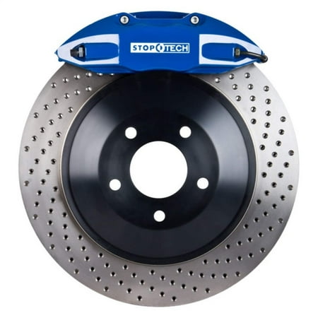 StopTech 06-12 VW GTI Front BBK w/ Blue ST-41 Calipers 328x25mm Drilled Rotors - 82.893.5N00.22 Fits select: 2011-2012 VOLKSWAGEN JETTA SE, 2007 VOLKSWAGEN JETTA WOLFSBURG