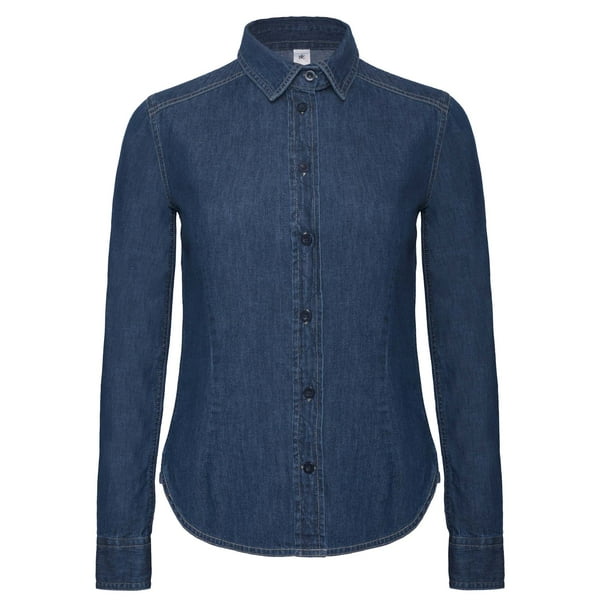 Womens denim shirt walmart 2025