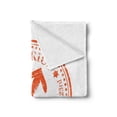 thumbnail image 2 of Zodiac Sagittarius Soft Flannel Fleece Throw Blanket, Grunge Sagittarius Logo with Stars Pattern Constellation Theme, Cozy Plush for Indoor and Outdoor Use, 70" x 90", Orange and White, by Ambesonne, 2 of 5