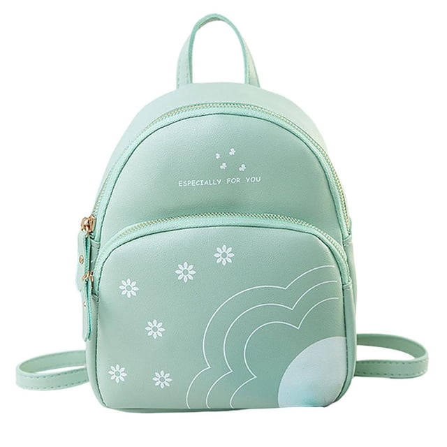 Mini Mochila Para Mujer, Moda Informal Con Estampado De Flores, Paquete De Cuero Pu, Bolsa De Teléfono De Color Sólido Para Acampar Al Aire Libre, Viajes, Compras Vogacara AP006181-05